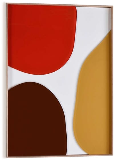 Schilderij 3D Art Connected - terra teints - 70 x 50 - Hout - REINDERS