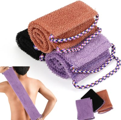 3 Stuks Mesh Spons voor Douche, Nettingspons voor Peeling en Scrubben, Ideaal voor Mannen en Vrouwen, Verwijdert Dode Huidcellen en Verbetert de Bloedcirculatie