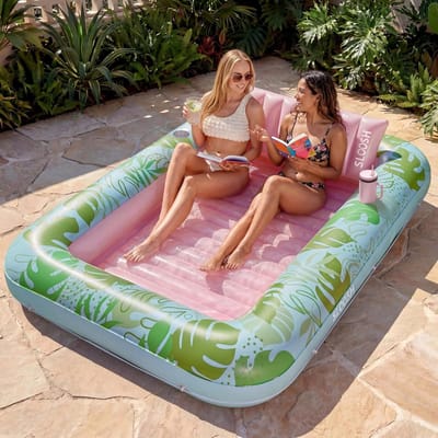 XL Opblaasbare Zwembad Lounger – 216 cm – Zonnebed Drijver voor Volwassenen – Extra Groot Luchtbed