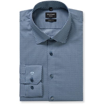 OLYMP No. Six Overhemd, Super Slim, Kent, Bleu