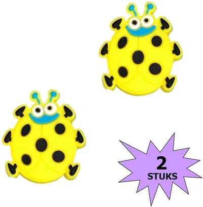 Fako Bijoux® - Tennisdemper - Tennis Demper - Lieveheersbeestje - Geel - 2 Stuks
