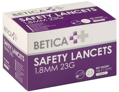 BETICA - Safety Lancets - 1.8mm x 23G - 100x 1st/pc - DB2301