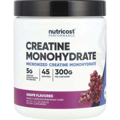 Nutricost, Atletische Prestaties, Creatine Monohydraat, Druiven, 10.7 oz (300 g)