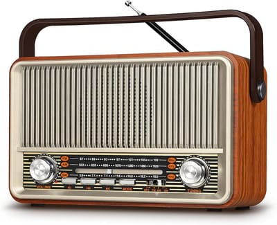 Vintage Draagbare Radio - AM/FM/SW Radio met Bluetooth - 1800 mAh Batterij - USB/TF/AUX - Geschikt voor Ouderen