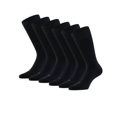 Merino Wollen Sokken - Unisex - Zwart - 6-Pak - 43/46