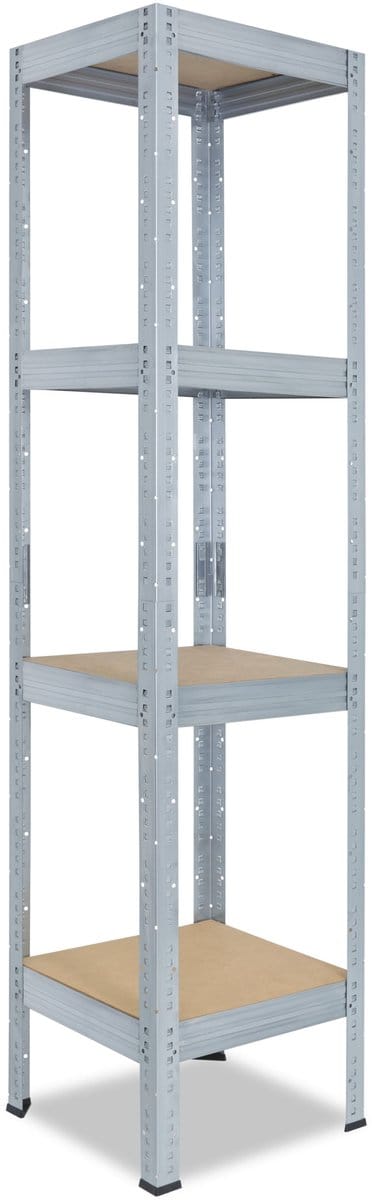 Shelfplaza PRO metalen stellingkast - 155x40x40 cm - verzinkt - 4 planken