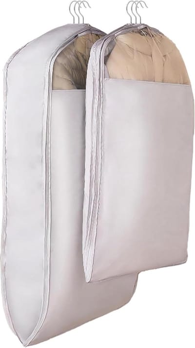 Hangende Kledingtassen Met Zelfcompressie Ritssluiting, Langdurige Stofdichte Pakzakkenkruidafdekkingen, Ruimtebesparende Opbergzakken Met Grote Capaciteit Kleding Voor Down Jas(Size:3Pcs)
