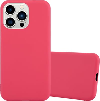 Cadorabo Hoesje geschikt voor Apple iPhone 14 PRO in CANDY ROOD - Beschermhoes gemaakt van flexibel TPU silicone Case Cover
