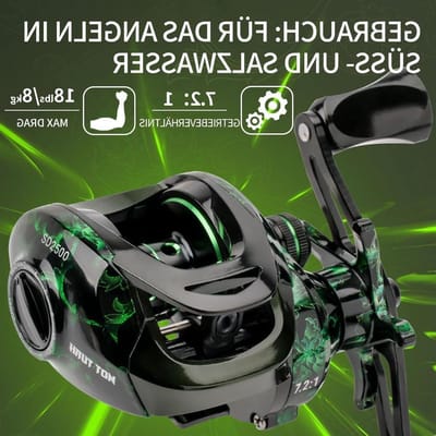 Baitcaster Baitcasting-rol met magnetisch remsysteem voor zout- en zoetwater vissen - 18+1BB roestvrijstalen kogellagers - 7.1:1 - hoge snelheid