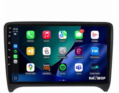 Geschikt voor Audi TT (2007 t/m 2014) | 7 inch Android 15.0 CarPlay autoradio | Draadloos CarPlay & Android Auto | 2GB RAM + 32GB | Externe microfoon & Achteruitrijcamera (AHD) | Bluetooth & WiFi | NAVIBOP NB-1463 | Bouwjaar 2007 t/m 2014