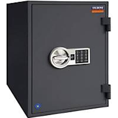 Kluis Salvus Venezia 75 EL, brandwerendheid LFS 60P volgens EN 15659, beveiligingsklasse S 2, elektronisch slot, 1 legplank & 1 uittrekbare lade, B 485 x D 450 x H 792 mm, grafietgrijs RAL 7024