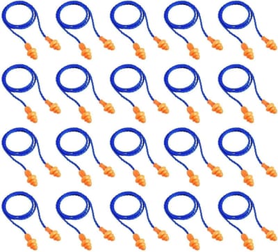 20 Paar Zachte Siliconen Oordoppen voor Slaap, Geluiddemping en Gehoorbescherming met Koord