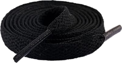 SneakersAdept - Zwarte Veters - Zwart - 100cm - Katoen-Nylon - Voor sneakers - Geschikt voor Nike modellen