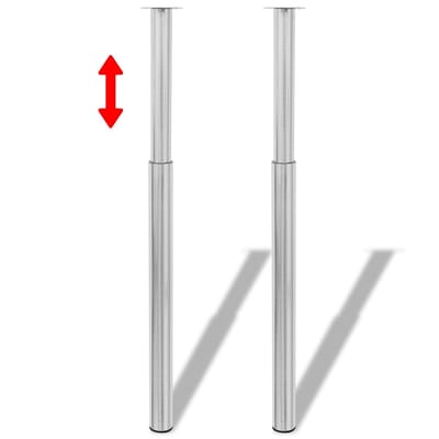 vidaXL - Tafelpoten - telescopisch - roestvrij - staal - - 710 - mm - - - 1100 - mm - 2 - st