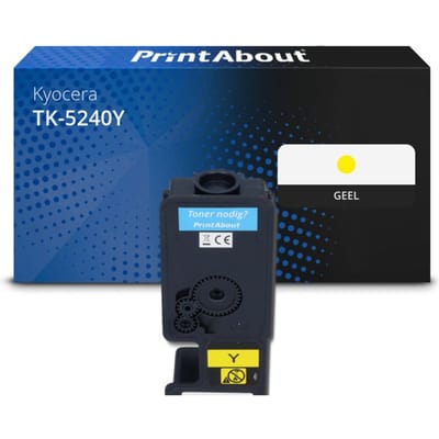 PrintAbout huismerk Toner TK-5240Y Geel Geschikt voor Kyocera