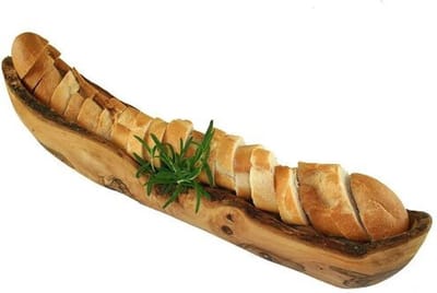Prachtige unieke Olijfhouten Broodschaal - Natuurproduct met Karakter ca. 40-45cm