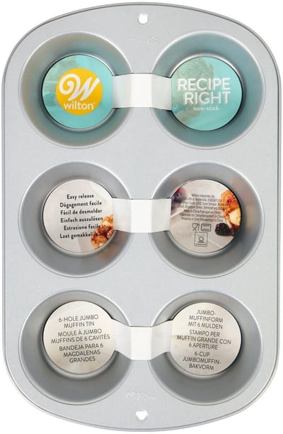 Wilton Muffin Bakvorm - 6 Jumbo Cupcakes en Muffins - 34x23 cm - Muffinvorm