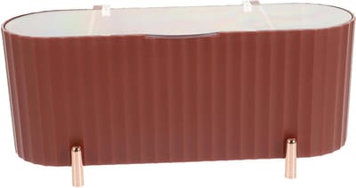 Opbergdozen Cosmetica - Container Organizer - Bureau Opruimen - Lichtgewicht Draagbaar - 21 cm Lengte - Lichtgrijs
