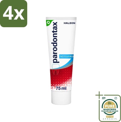 Parodontax - Tandpasta - Fluoride Vrij - 75ml - Voordeelverpakking - 4 stuks - Tandvleesbescherming - Tandplakverwijdering