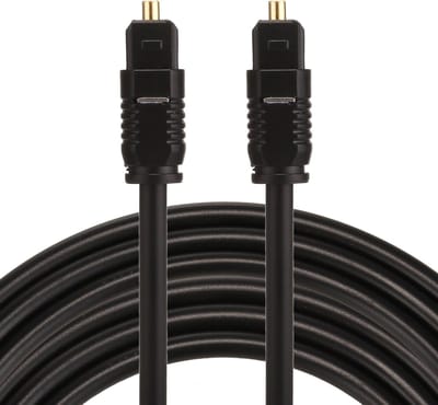 By Qubix - ETK Digital Toslink Optical kabel 5 meter - audio male to male - Optische kabel PVC series - zwart audiokabel soundbar