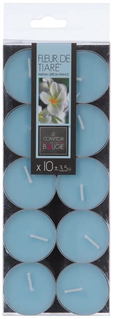 Atmosphera Geurtheelichtjes - 10x stuks - Tiare Sensueel Tropical geur - was/paraffine - 3,5 branduur