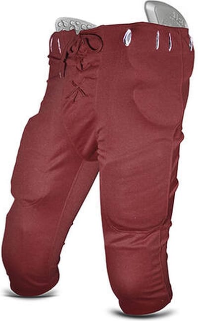 All Star FBP1A Adult 14 Slot Poly Pant M Maroon Gamepants voor Sport American Football