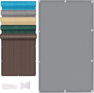 Balkon Privacy Scherm - Hek Privacyfolie - Buiten Leven - UV-bestendig Waterdicht - 145 x 850 cm - Grijs