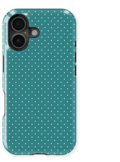 Micro Dots Tough Hoesje geschikt voor iPhone 17 | Geschikt Voor Mag | Stippen Motief Backcover geschikt voor iPhone 17 Deep Teal
