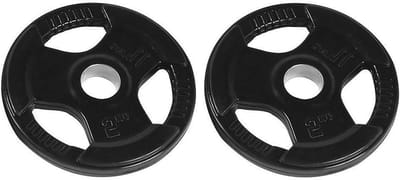 Halterschijven Rubber - Gewichtsschijven Fitness - Krachttraining Thuis - Dubbelzijdig Rubber - 5kg per stuk - Zwart