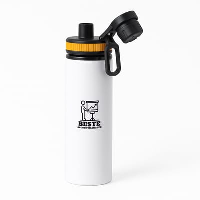 Hacebo® - Beste accountmanager waterfles met draaidop oranje - Collega - Medewerker - Werknemer - water fles - 850ML