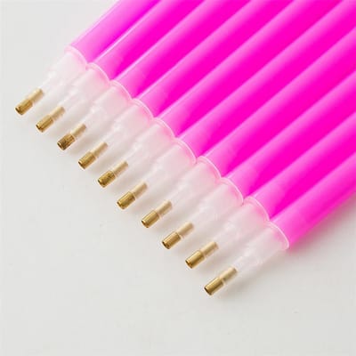 10 stuks Diamantschilderij Pen Dubbele Uiteinden Diamantschilderij Pen Borduurpen voor DIY purple