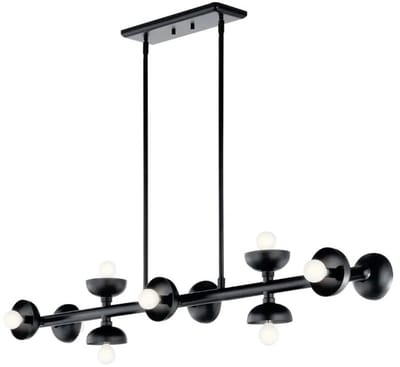 Kichler LED Hanglamp Palta | 10X E27 Max 40W | Satin Black