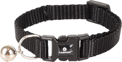 Flamingo Ziggi - Halsband Katten - Kittenhalsband Ziggi Zwart 15-22cm 10mm - 1st - 128882 - 1st