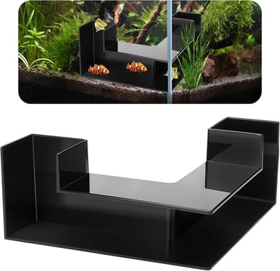 Aquarium Tunnel Decoratie - Garnalen Grot Schuilplaats - Aquarium Dieren Verrijken - 360 Graden Uitzicht - One Size - Zwart