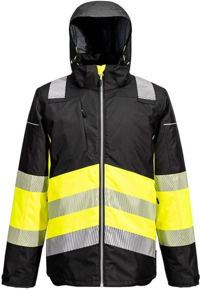 Portwest PW3 Hi-Vis Klasse 1 Winterjack PW364 - Geel/Zwart - 4XL