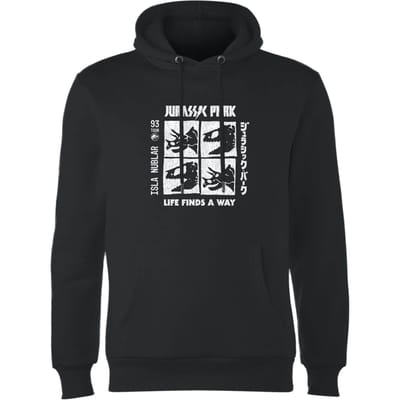 Jurassic Park The Faces Hoodie - Zwart - S