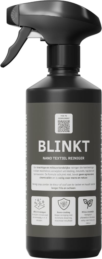Vlekkenreiniger met Nano Coating - Textielreiniger voor Bank, Tapijt & Autobekleding - 500 ml - BLINKT