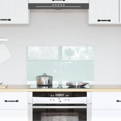 vidaXL - Keuken - Spatscherm - Wit - 70 - x - 40 - cm - gehard - glas