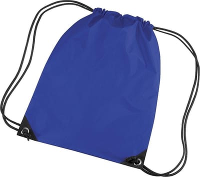 Bagbase Premium Gymsac Waterbestendige Zak (11 Liter) (Pakket van 2) (Helder Koninklijk)