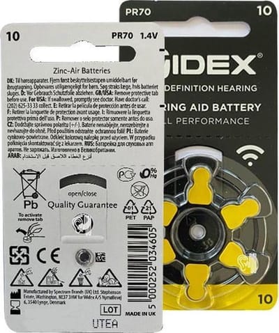 Widex P10 - Voordeel pakket - 60 batterijen