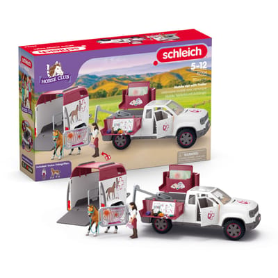 Schleich Horse Club 42704 Mobiele dierenarts met jeep en trailer Voertuigen