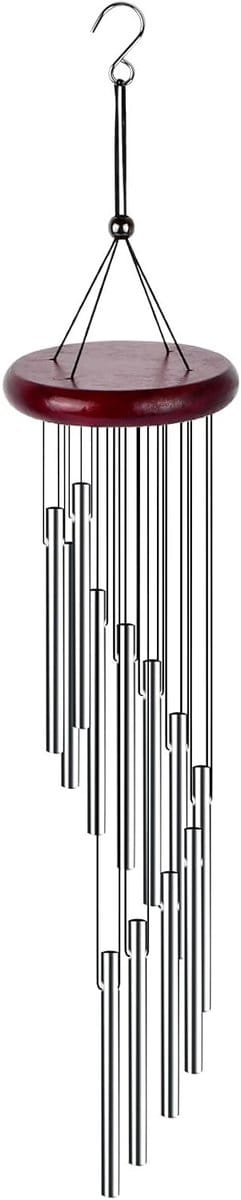 Decoratieve Tuin Windgong met 12 Aluminium Tubes - Perfect voor Buiten, Balkon en Tuin als Cadeau of Sierobject