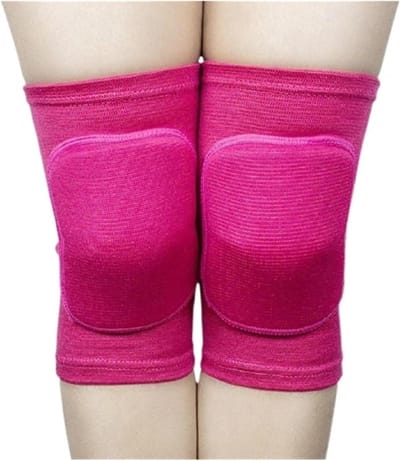 Kniebeschermers - Sport kniepads - Sport blessures voorkomen - Ademend en antislip - 2 stuks - Rozerood