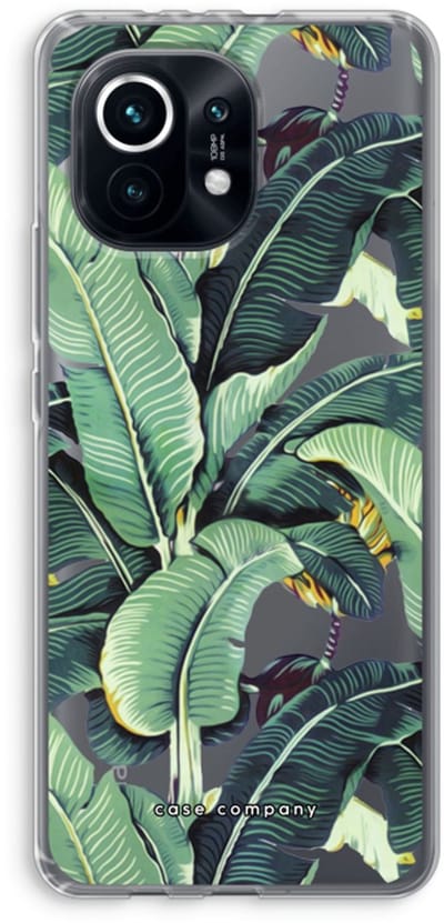 Case Company® - Hoesje geschikt voor Xiaomi Mi 11 hoesje - Bananenbladeren - Soft Cover Telefoonhoesje - Bescherming aan alle Kanten en Schermrand