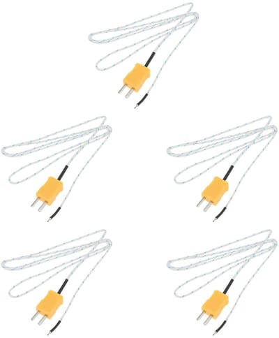 Dailygoods- Temperatuursensor - K-Type - 5 Stuks - Meetbereik -20 tot 500 ℃ - Industrie/Laboratorium - Snelle respons - Eenvoudige connectiviteit - Thermokoppel