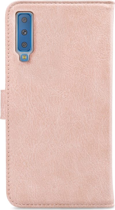 My Style Telefoonhoesje geschikt voor Samsung Galaxy A7 (2018) Hoesje | My Style Flex Wallet Bookcase Portemonnee | Pasjeshouder voor 3 Pasjes | Telefoonhoesje voor Pinpas / OV Kaart / Rijbewijs - Roze
