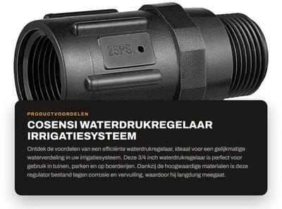 Dailygoods- Waterdrukregelaar 3/4 inch - Waterdrukschakelaar 25 PSI - Irrigatiesysteem - Corrosiebestendig - Eenvoudige installatie - Duurzaam materiaal - Irrigatieregulator