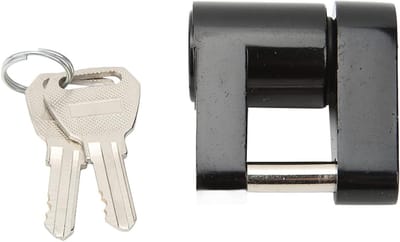 Veiligheidsslot voor aanhangwagen, 1/4 Inch Zinklegering, Anti-Diefstal Beveiliging, Inclusief 2 Sleutels voor RV, Vrachtwagen en Motorhome