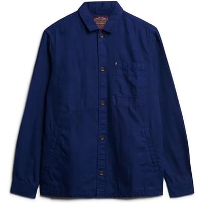 Superdry - The Merchant Store - Overshirt van linnenmix - Heren - Lange mouwen shirts