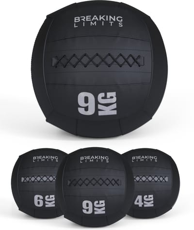 Breaking Limits Wall Ball Pro - 9 kg - Geschikt voor CrossFit & HYROX training - Medicijnbal - Gewichtsbal